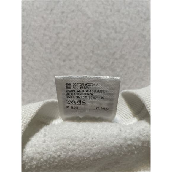 Vintage Needlepoint Cross Stitch Bear Flower Love Crewneck Sweatshirt L 80’s - Picture 7 of 8